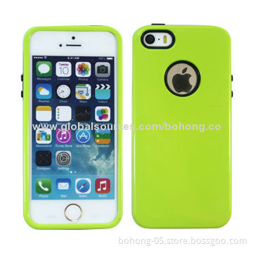 TPU + PC 3-in-1 Cases for iPhone 5s, Different Colors Available, 500 Pieces MOQ Each Color